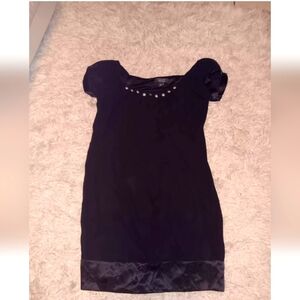 DRESS BARN COLLECTION PETITE Black Short Sleeve Dress Size 10P